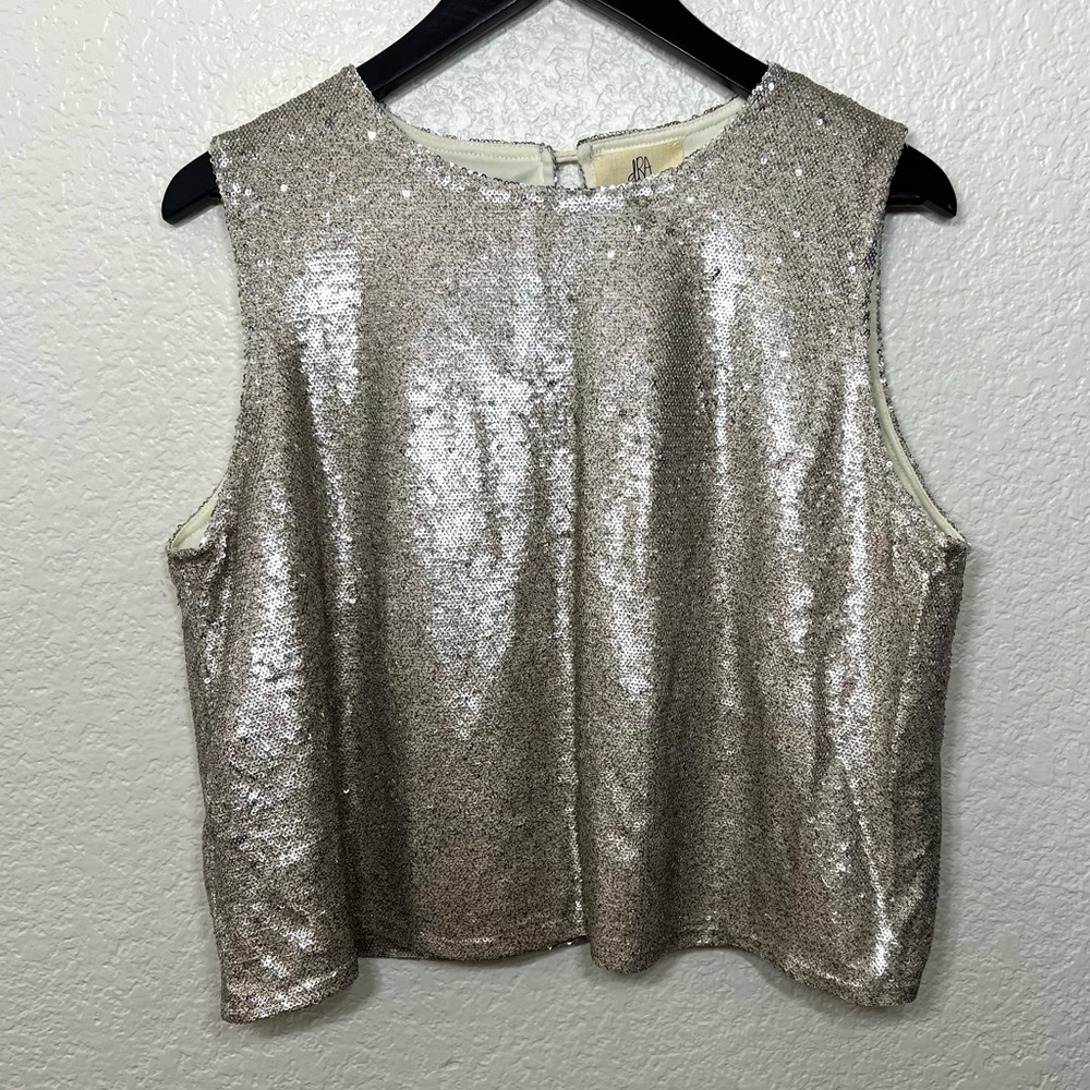 dra x Carly Cristman Sequin Sleeveless Top Size L